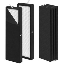 Nisreen T500 Filter Compatible with Alen Air Purifier Filter Replacement T500, Fit for Part# TF60 TF60-MP, 2 Sets of T500 Replacement Filters with Extra 4 Carbon Pre-filters