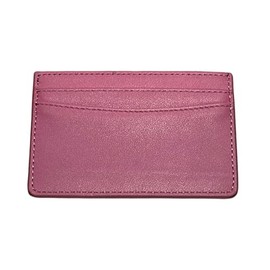 nxnworldwide Slim Card Holder, Genuine Leather, Multiple Card Slots, 6 Fashion Colors (Fuchsia)