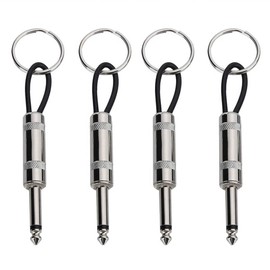 SIYIFEI 4 Pack Guitar Plug Keychain Guitar Key Holder 6.35mm Audio Plug Type Keychain for Marshall Key Holder Wall Mounted