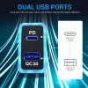 Universal Car Charger Type-C PD & QC3.0 Dual USB Port