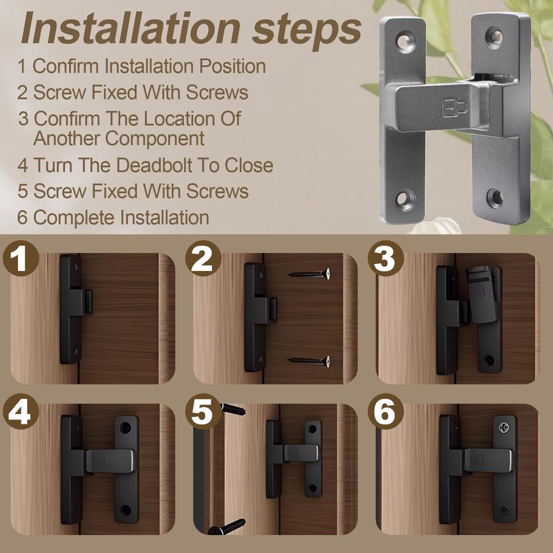 Wawory Heavy-Duty Flip Latch Lock 90 Degree Rotation, Solid Thick