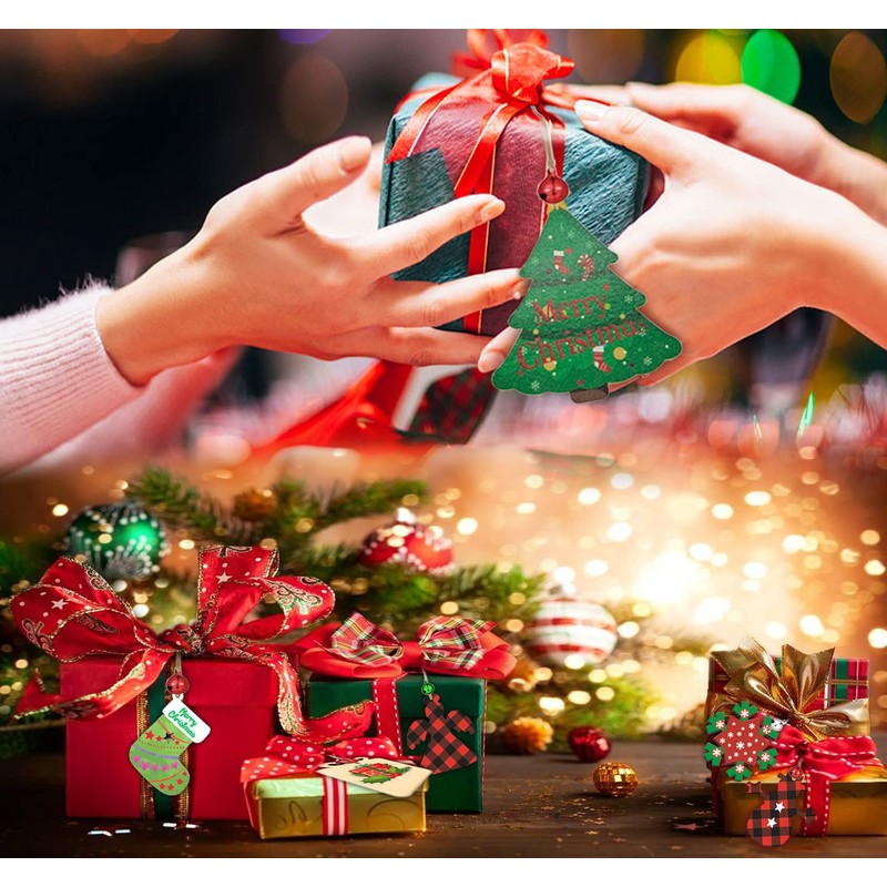 クリスマスオーナメント DIYアートクラフト 未完成の塗装可能な空白の装飾品 木製 50枚セット 10種類 サンタクロース/雪だるま/トナカイ/ベル/クリスマスツリ/ギフト/天使/靴下/雪片/ラブハーツ クリスマスツリー飾り屋内と屋外デコレーション壁掛け 玄関ぶら下げ 子供ギフト