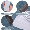SmallCat 25pcs Binder Sheet Converter, Plastic Self-Adhesive Hook Stickers, Ring