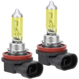H11 Halogen Headlight Bulb - Safego DC 12V 55W Hi/Low Beam for Fog Light DRL Replacement Bulbs, 3800K Amber Car Headlamp, DOT Compliant,Pack of 2