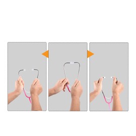 MorTime Dual Head Stethoscope, Real Working Stethoscope for Kids Cosplay, Educational Equipment, Pink (1 pc)