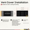 Steinberg14 Black Vent Cover 10x4 (Duct Opening) with Mesh -