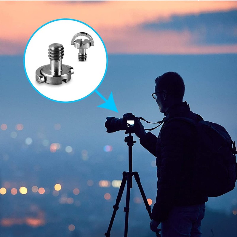Coupling Screw Fixing Screw Adapter Photography Aid Tool (Silver, Pack