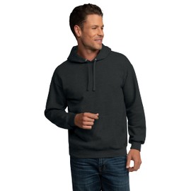 Fruit of the Loom Men's Eversoft Fleece Sweatshirts & Hoodies, Pullover-Black Heather, 3X-Large