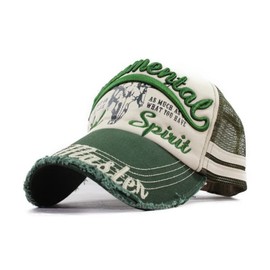 Mesh Cap, Men's, Women's, Hat, American Casual, Sacramental Vintage, Biker, Spring/Summer, Popular, Trend, Stylish, Cool, Father's Day Gift, Gift, green