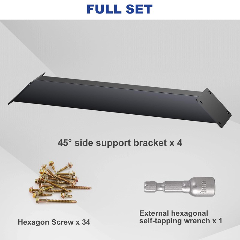Grehitk 4PC 45 Degree Angle Support Bracket, Pergola Kit Heavy