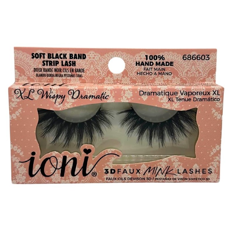 100% Handmade 3D Faux Mink False Eyelashes (Wispy Dramatic)