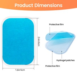 Leikedun 60 Pcs Abs Trainer Replacement Gel Pads, Ab Stimulators Sticky Pads,Replacement Muscle Toner Pads Abdominal Muscle Toner Gel Pads for Abs Toner