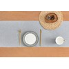 Wracra Linen Style Table Runner, Table Runners 48 Inches Long,Silver