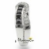 Marimor Jewelry 1.75 Ct Jet Black & Clear Zirconia Stainless