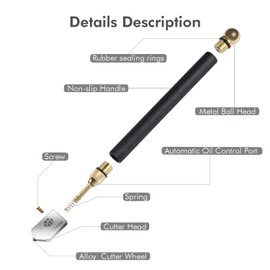 Glass Cutter Tool with Automatic Oil Feed - 2mm-20mm, Ideal for Mirrors, Tiles, Mosaic