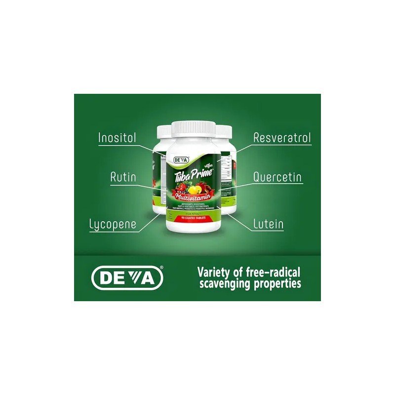 Deva Multivitamínico Vegano Sin Sabor 90 Tabs Sin Gluten Adultos