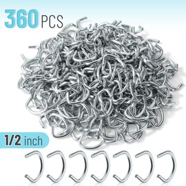 Mr. Pen- Galvanized Hog Rings, 1/2", 360 Pcs, Hog Rings Upholstery, Hog Rings for Furniture Upholstery, Auto Upholstery, Meat & Sausage Casings, Fencing, Animal Pet Cages, Shock Cords