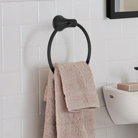 American Standard 8337190.243 Colony PRO Towel Ring, Matte Black