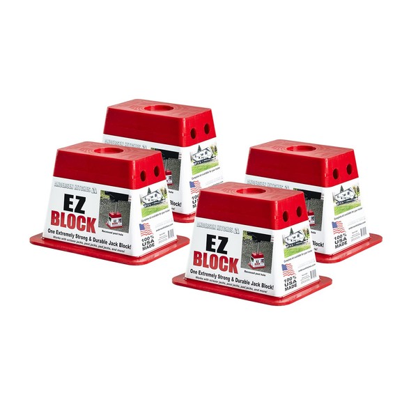 ANDERSEN HITCHES | RV Accessories | 4-Pack EZ Jack Blocks Leveling System | RV Stabilizer Stands | Heavy Duty Camper Level for RVs | 3621