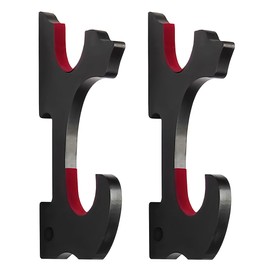 SEEMINESALE Katana Wall Mount - Classic Wooden Sword Holder with Velvet Padding for Samurai Swords, Cosplay Weapons and Decor (Black, Includes Mounting Screws) (Black 2 Animals)