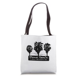 Oversized Palms Print - Creative Pismo Beach, CA - Black Tote Bag