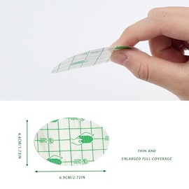 NICENEEDED 100 PCS Self Adhesive Invisible Heel Anti Wear Stickers, Waterproof Foot Care Heel Protection Pad, Thin Transparent Sticker for Prevent Blisters