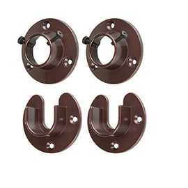 A&F Rod Décor - 1 inch Open/Close Rod Socket (Set of 4) - Bronze