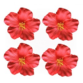 4 Pack Hawaiian Flower Hair Clips for Women and Girls Fashion Bohemian Flower Hair Accessories for Dancer Bridal Wedding Beach Party 8cm Hair Accessories (ZS589)