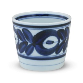 Ctoc Japan 830085 Buckwheat Boar Mouth, Blue, Φ3.0 x 2.6 inches (7.7 x 6.5 cm), Buckwheat, Hasamiyaki, Flower Around