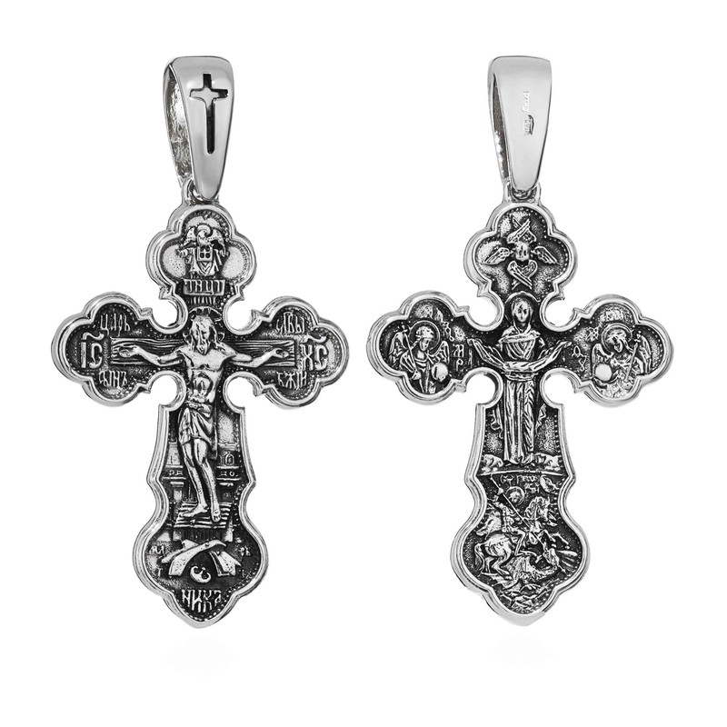 NKlaus Exquisite Necklace Pendant 925 Silver Crucifix 42 x 31