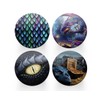 4 x Round Dragon Coasters - Mythical Cartoon Funny Men
