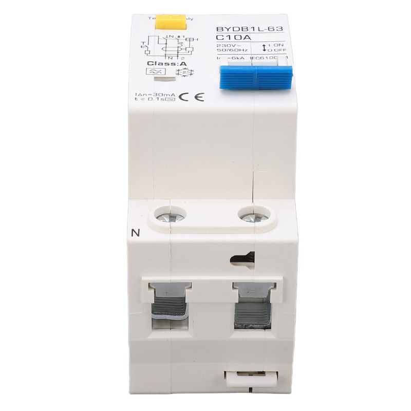 Circuit Breaker 1P+N Leakage Protection Switch 10A 230V AC DIN