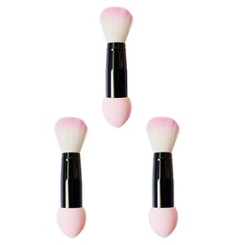 Baluue 3pcs Dual-ended Blush Brush for Women Soft Makeup Tools for Powder Blush and Foundation Application Travel-friendly Design for Effortless Blending and Buffing