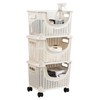 Mind Reader Plastic Storage Cart, Kitchen Storage, Rolling, Toy Storage,