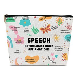 Ythuil Funny Speech Therapy Gifts Makeup Bag, Graduation Gifts for Speech Language Therapist, SLP Gift, Appreciation Gift for Speech Language Pathologist, Speech Language Therapist Gift Cosmetic Bag