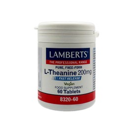 Lamberts L-Theanine Capsules – 200mg Pure L-Theanine from Green Tea – Suitable for Vegans– 60 Vegan Capsules
