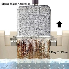 Mop Replacement Cover Mop Pack of 8 Mop Replacement Cloth Pads Microfibre Pads Flat Mop Pads Washable Absorbent Mop Pads Hair Absorption Wiping Cloth Suitable for Most Floor Types Machine Washable