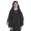 HEMAD Medieval Veil Bird Cotton White Black Garment LARP, black