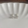 Silver 925 Earrings, Silver, Flower, Simple, Hypoallergenic, Sterling Silver Silver