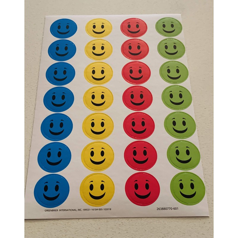 Zany Treasures Happy Face Stickers