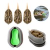 3-Pack Inline Method Fishing Feeders Set with Bait Mould, Quick