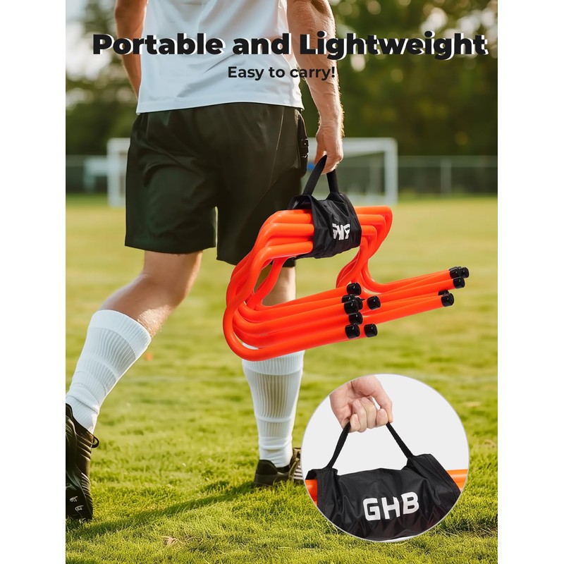 GHB 10 Pack 8" Agility Hurdles Speed Agility Training Hurdles,