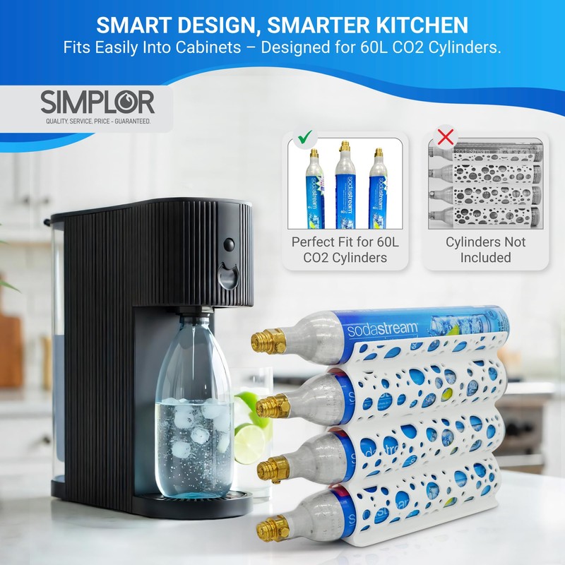 SIMPLOR CO2 Canister Cylinder Stand Rack Organizer Space Saver for