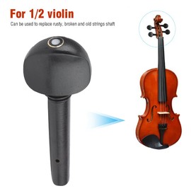 4 Pcs Violin Tuning Pegs Violin Strings Shaft Tuning Pegs Accessories Solid Wood Violin Fiddle Part Replacement Sets(1/2)