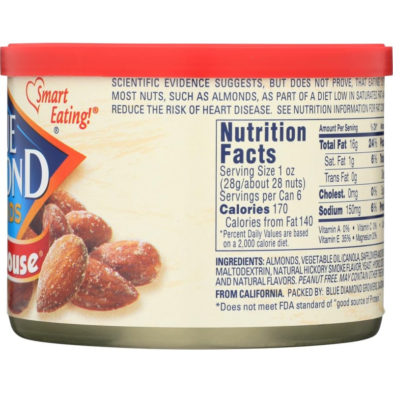 Blue Diamond Almonds Smokehouse 6 Oz Pack of 2