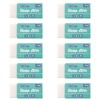 Pentel ZEAS08DAMZ Erasers for Elementary Schools, Assorted Turquoise Green, 10