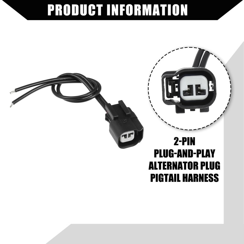 Hihaha 2 Pin Alternator Plug Pigtail Harness for Dodge for