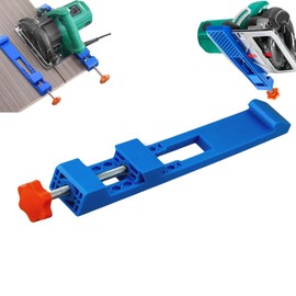 Adjustable Cutting Machine Base Guide, New Electric Circular Saw Milling Positioning Clamp, Circular Saw Milling Clamp Precision Wood Cutting Guide for Precision Cutting and Milling Tasks (Blue)