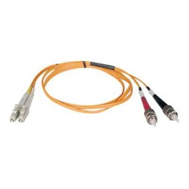 Tripp Lite Eaton Series N318-01M 1M Duplex Multimode Fiber Patch Cable, LC to ST, 62.5/125 Micron OM1, PVC, LAN Network Optical Cord, Cloud Care Pre-Configured Bundle Eligible (1 Pack)