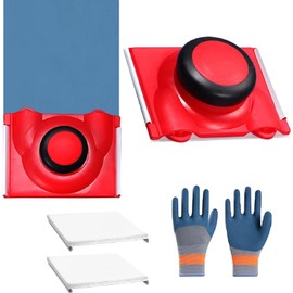 MeiyiZheng 3 PCS Cutting in Tools for Painting, Paint Edger Tool with Rotating Handle, Rubber Glove & 2 Replacement Sponges – Effortless Paint Edging (12cm x 9cm, 162g)